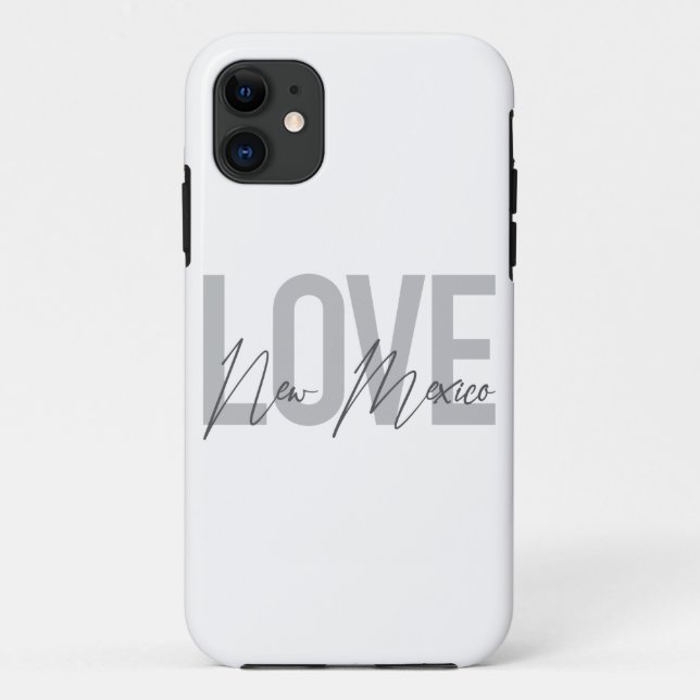 Modern, simple, chic, cool design Love New Mexico Case-Mate iPhone Case (Back)