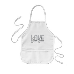 Modern, simple, chic, cool design Love San Jose Kids Apron
