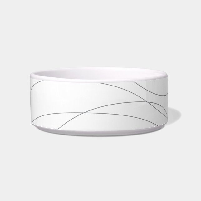 Modern, simple, chic, elegant wavy graphic lines bowl (Front)