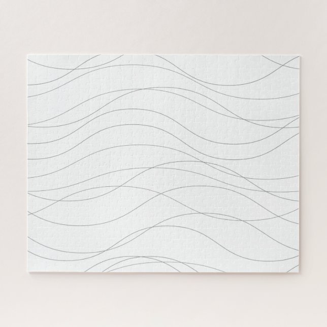 Modern, simple, chic, elegant wavy graphic lines jigsaw puzzle (Horizontal)