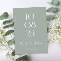 Modern Simple Chic Sage Green Wedding