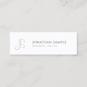 Modern Simple Chic Trendy Monogram Template Mini Business Card