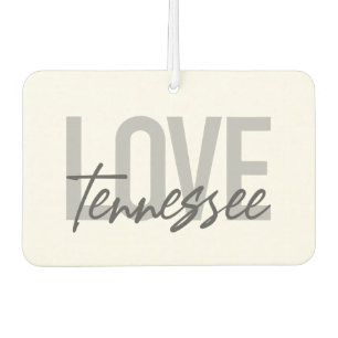 Modern, simple, chic, urban design Love Tennessee Car Air Freshener