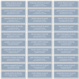 Modern Simple Chic Wedding Guest Names Address