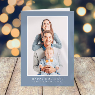 Modern Simple Christmas Custom Photo Holiday Card