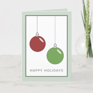 Modern Simple Christmas Ornaments Holiday Card