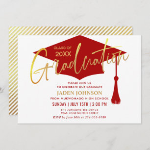 Modern Simple Class of 2024 Graduation Party Invitation