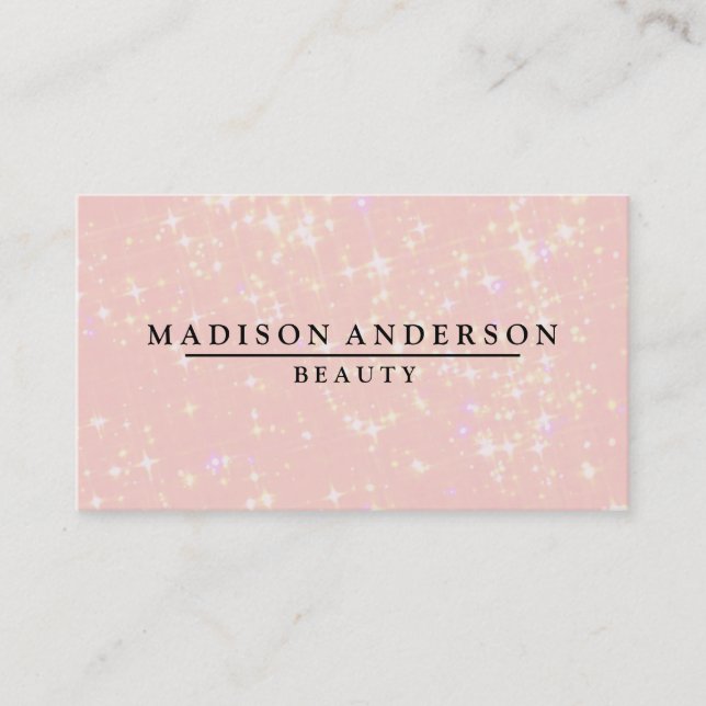 Modern Simple & Classic Beauty Pink Business Card (Front)