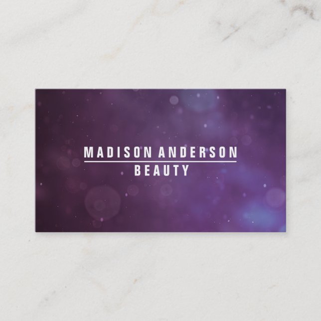 Modern Simple & Classic Beauty Pink Business Card (Front)