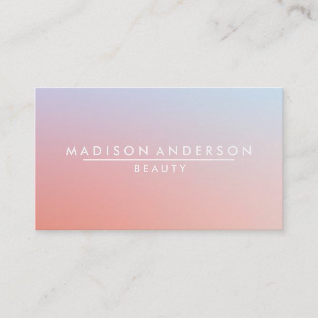 Modern Simple & Classic Beauty Pink Business Card (Front)