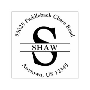 Modern Simple Classic Typography Return Address Self-inking Stamp