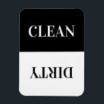 Modern Simple Clean Dirty Dishwasher Magnet<br><div class="desc">Clean / Dirty Dishwasher Magnet in a simple minimalist typography design. Available in many colours to fit in any modern kitchen decor.</div>