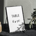 Modern simple clean minimalist typography wedding table number<br><div class="desc">Black and white simple clean typography wedding table number. Suitable for minimalist modern wedding theme. Please contact me if you need additional items.</div>