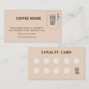 Modern simple coffee Shop Loyalty Card