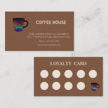 Modern simple coffee Shop Loyalty Card