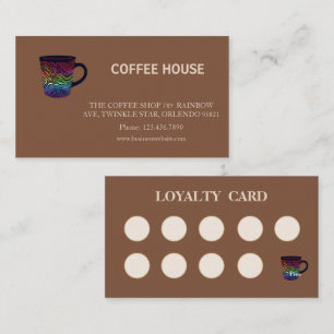 Modern simple coffee Shop Loyalty Card