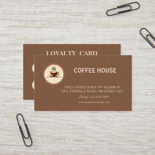 Modern simple coffee Shop Loyalty Card