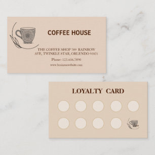 Modern simple coffee Shop Loyalty Card