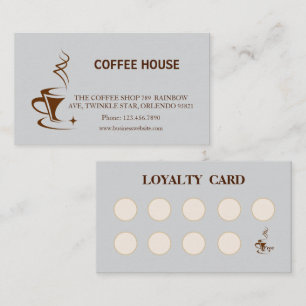 Modern simple coffee Shop Loyalty Card