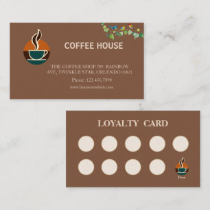 Modern simple coffee Shop Loyalty Card