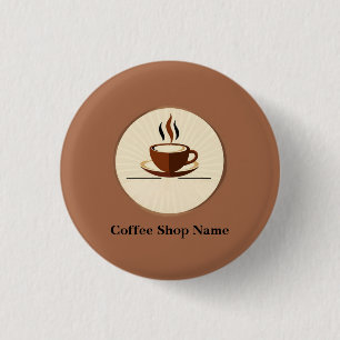 Modern Simple Coffee Shop professional  shop 3 Cm Round Badge