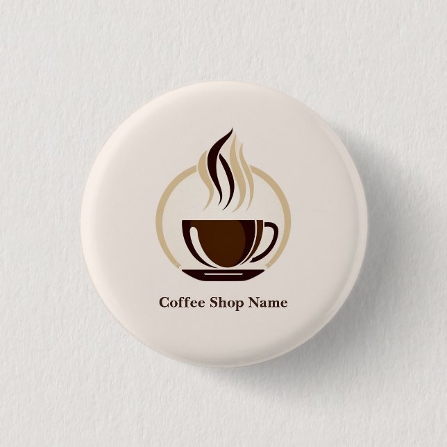 Modern Simple Coffee Shop professional  shop 3 Cm Round Badge (Front)