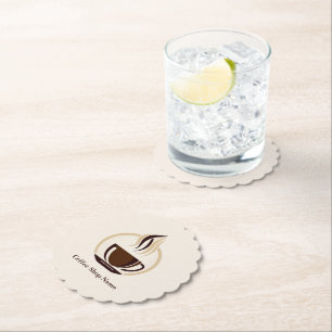 Modern Simple Coffee Shop professional  shop Paper Coaster