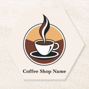 Modern Simple Coffee Shop professional  shop Paper Coaster