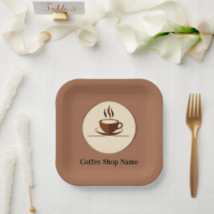 Modern Simple Coffee Shop professional  shop Paper Plate