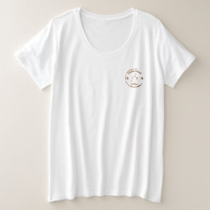 Modern Simple coffee Tea cafe shop name Plus Size T-Shirt