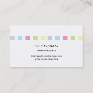 Modern Simple Colour Squares Business Card
