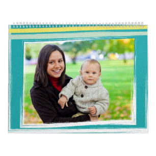 Modern Simple Colourful Family Photo Calendar