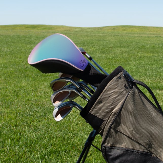 Modern Simple Colourful rainbow gradient galaxy se Golf Head Cover (In Situ)
