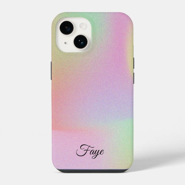 Modern Simple Colourful rainbow gradient galaxy se iPhone Case (Back)