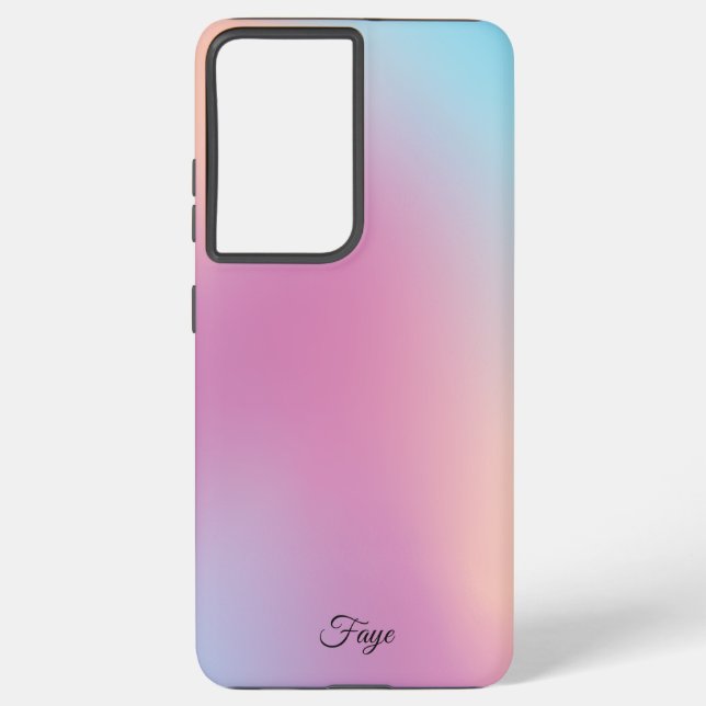 Modern Simple Colourful rainbow gradient galaxy se Samsung Galaxy S21 Ultra Case (Back)