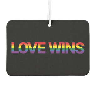 Modern, simple, colourful, vibrant design Love Win Car Air Freshener