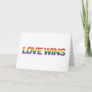 Modern, simple, colourful, vibrant design Love Win Card