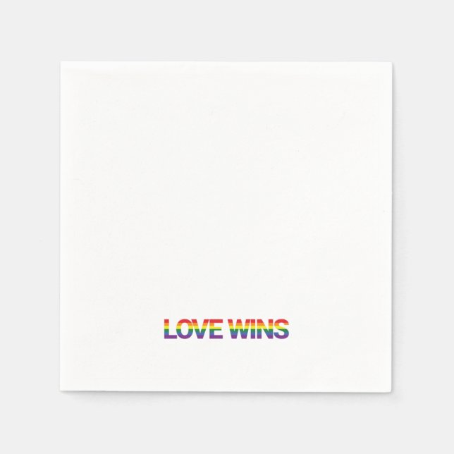 Modern, simple, colourful, vibrant design Love Win Napkin (Front)
