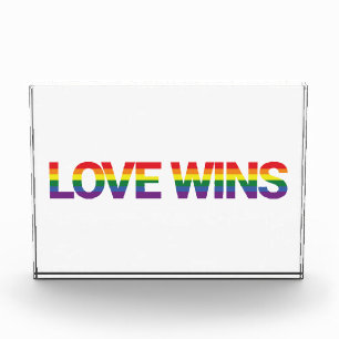 Modern, simple, colourful, vibrant design Love Win Photo Block