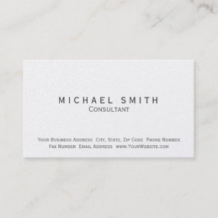 Modern Simple Consultant Business Card
