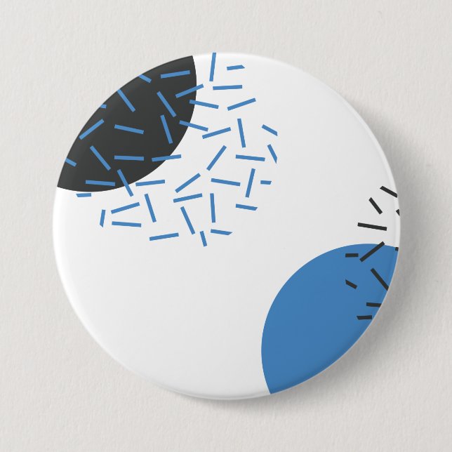 Modern, simple, cool, abstract, graphic pattern 7.5 cm round badge (Front)
