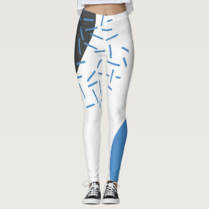 Modern, simple, cool, abstract, graphic pattern leggings