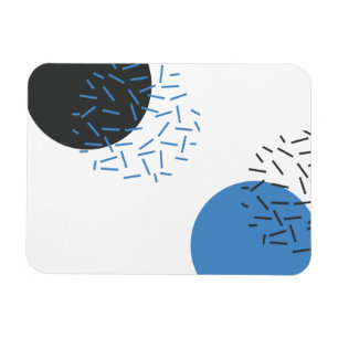 Modern, simple, cool, abstract, graphic pattern magnet