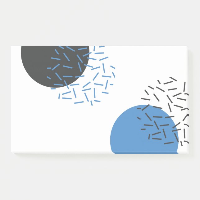 Modern, simple, cool, abstract, graphic pattern post-it notes (Front)