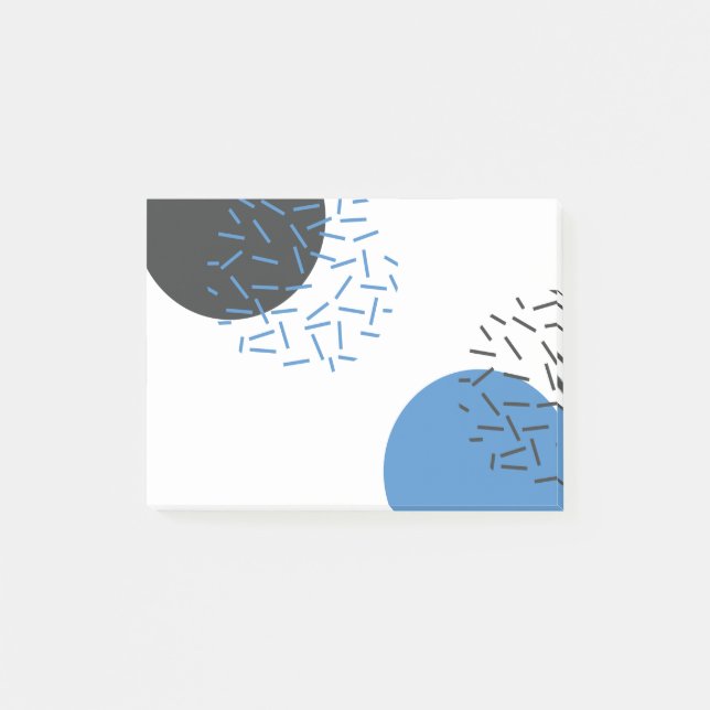 Modern, simple, cool, abstract, graphic pattern post-it notes (Front)