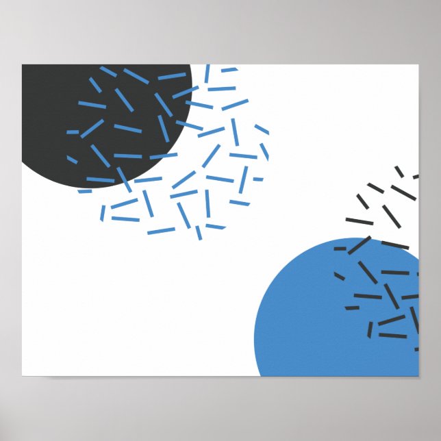 Modern, simple, cool, abstract, graphic pattern poster (Front)