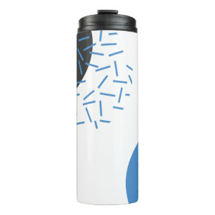 Modern, simple, cool, abstract, graphic pattern thermal tumbler
