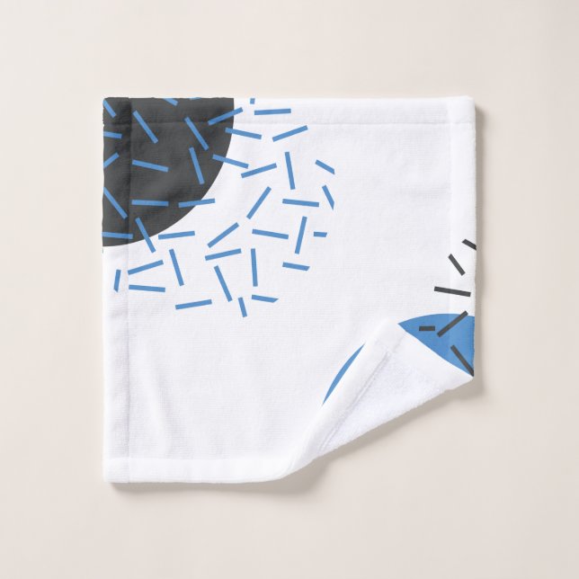 Modern, simple, cool, abstract, graphic pattern wash cloth (Wash Cloth)