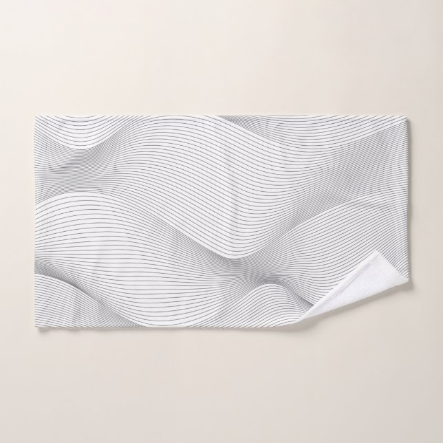 Modern, simple, cool, abstract motion wave pattern hand towel (Hand Towel)