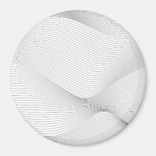 Modern, simple, cool, abstract motion wave pattern magnet